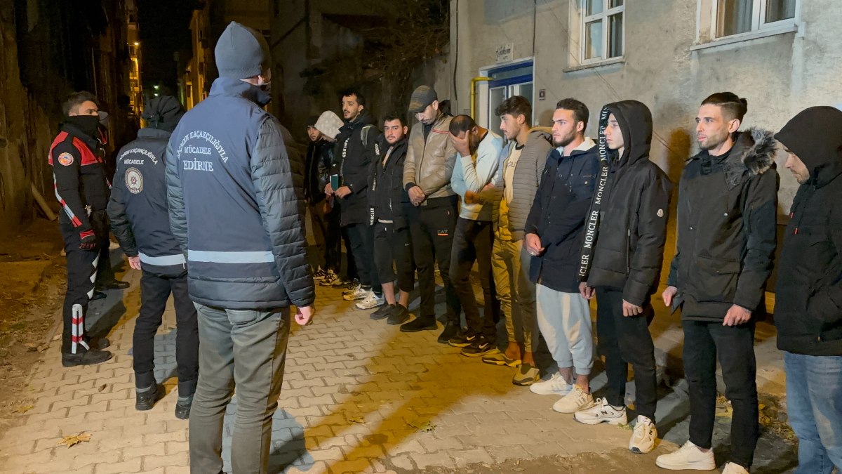 Edirne’de düzensiz göçmen operasyonu