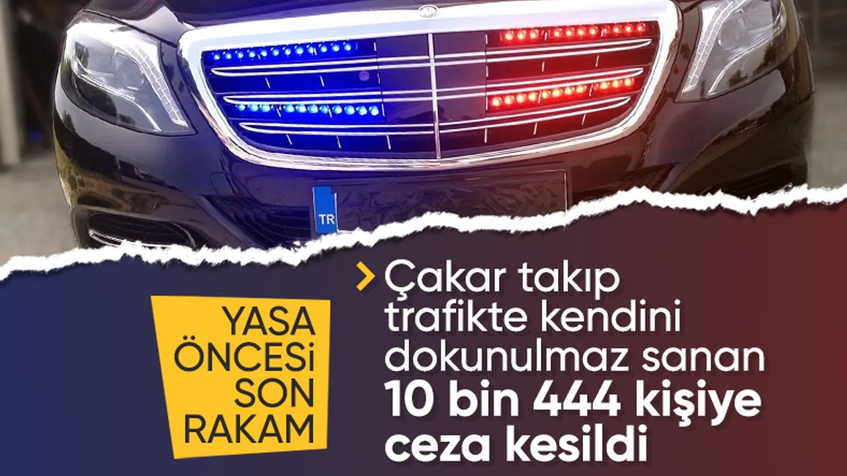 Usulsüz çakar kullanan 10 bin 444 sürücüye işlem yapıldı