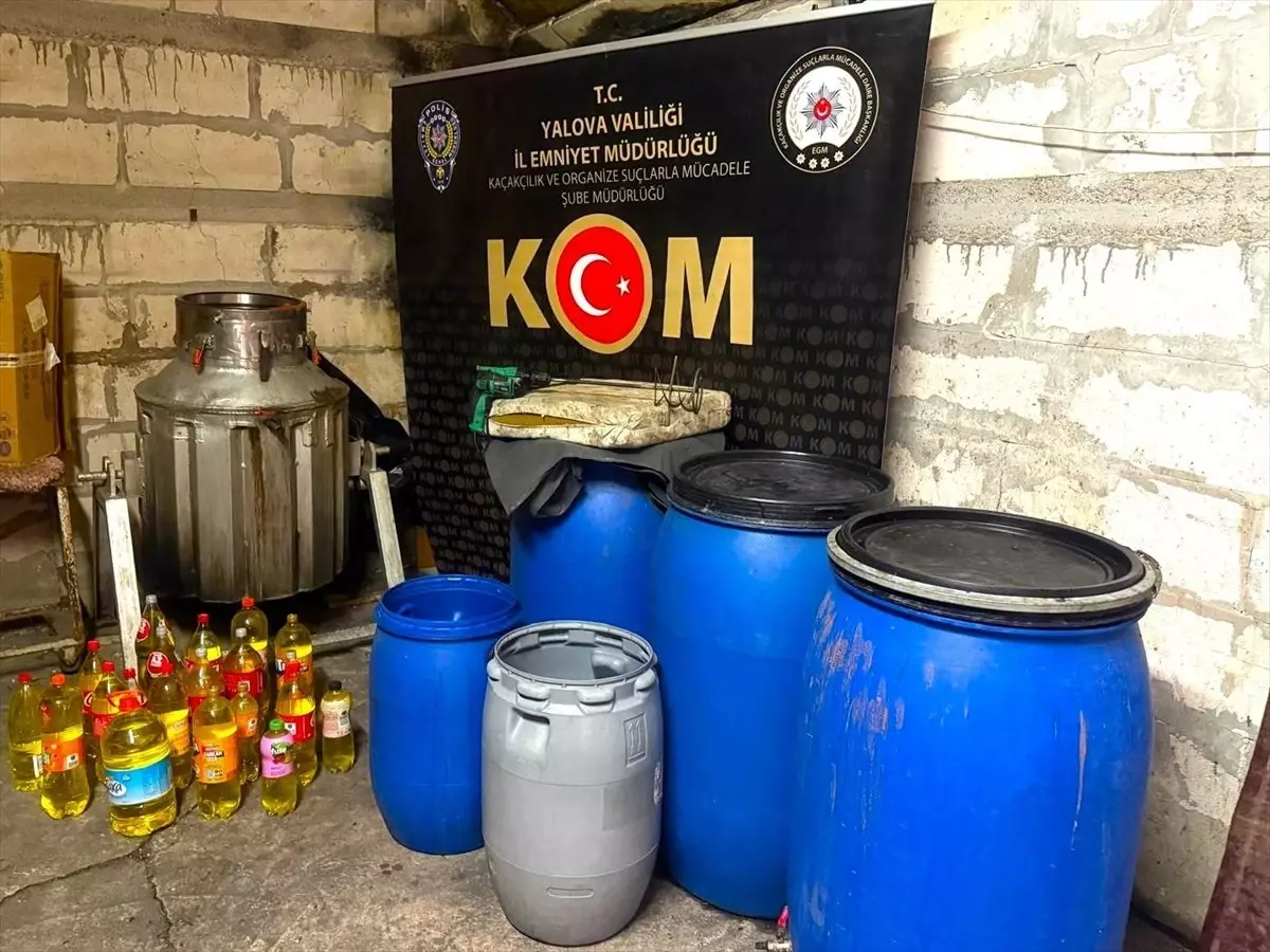 Yalova’da Kaçak Alkol Operasyonu